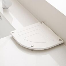 Tappetino per asciugatura del piano di lavoro del bagno Diatomite Tappetino assorbente per l'acqua ad asciugatura rapida a forma di ventaglio, Colore: S09 Bianco (21x21cm)