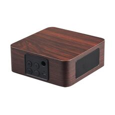 Q1A Bluetooth 4.2 Mini altoparlante Bluetooth a doppia tromba in legno (struttura in noce)