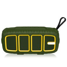 NUOVOXING NR-5018 Altoparlante portatile portatile esterno portatile, supporta la chiamata a mani libere / scheda TF / disco FM / U (verde + giallo)