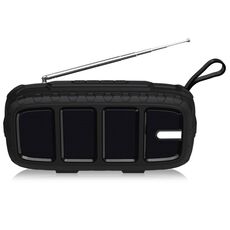 NUOVOXING NR-5018FM Speaker Bluetooth portatile esterno con antenna, supporto per la chiamata a mani libere / scheda TF / disco FM / U (nero)
