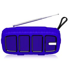 Newrixing NR-5018FM Altoparlante portatile portatile esterno con antenna, supporto per la chiamata a mani libere / scheda TF / disco FM / U (blu + nero)