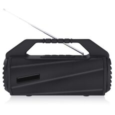 Newrixing NR-4025FM Altoparlante portatile per acqua a prova di spruzzi per esterni, supporta la chiamata a mani libere / scheda TF / disco FM / U (nero)