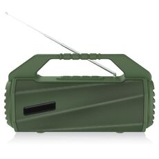 Newrixing NR-4025FM Altoparlante portatile per acqua a prova di spruzzi per esterni, supporto per la chiamata a mani libere / scheda TF / disco FM / U (verde)