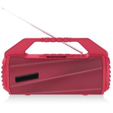 Newrixing NR-4025FM con altoparlante Bluetooth portatile per acqua a prova di spruzzi per esterni, supporto per la chiamata a mani libere / scheda TF / disco FM / U (rosso)