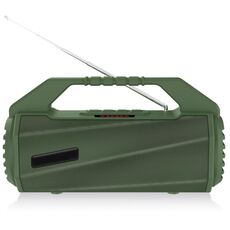 Newrixing NR-4025FM con altoparlante Bluetooth portatile ad acqua a prova di spruzzi per esterni, supporta la chiamata a mani libere / scheda TF / disco FM / U (verde)