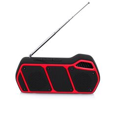 Newrixing NR-5011FM Altoparlante portatile all'aperto Bluetooth, supporta la chiamata a mani libere / scheda TF / disco FM / U (rosso)
