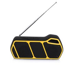 NewRixing NR-5011FM Altoparlante portatile portatile per esterno, supporto per la chiamata a mani libere / scheda TF / disco FM / U (giallo)