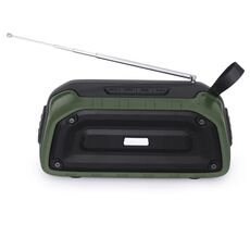 Nuovo Rixing NR-906FM TWS Impermeabile Bluetooth Altoparlante Supporto Chiamata a mani libere / FM con maniglia e antenna (verde militare)