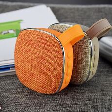 X25New Ploth Texture Square Portable Mini Altoparlante Bluetooth Bluetooth, supporto Chiamata a mani e TF Card & AUX (arancione)