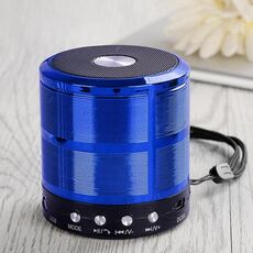Altoparlante Bluetooth WS-887 con cordino, supporta la chiamata a mani libere e la scheda FM & U Disk & TF & AUX (Blue)
