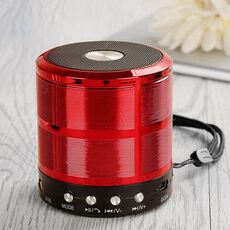 WS-887 Altoparlante Bluetooth con cordino, supporto Call & FM & U Disk & TF Hands-free Call & UX (RED)