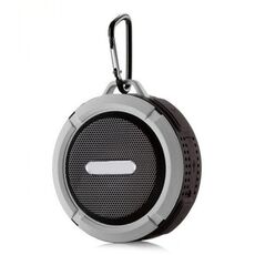 Altoparlante Bluetooth impermeabile all'aperto C6 con aspirazione, supporto vivavoce a mani libere (grigio)
