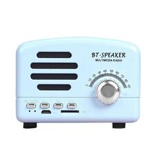 BT01 Retro Bluetooth wireless Mini Altoparlante Portatile Supporto radio TF Scheda TF (blu)