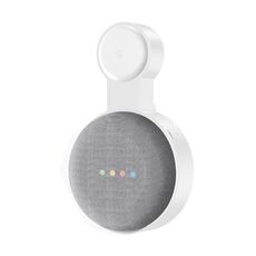 Supporto per cavo di alimentazione con staffa a parete per Google Nest Mini (bianco)