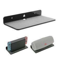 Staffa di stoccaggio della parete per altoparlante Bluetooth Home Soggiorno Decorazione della parete Decorazione dell'organizzatore di stoccaggio, Dimensioni: 9 x 4 x 1,25 pollice (nero)