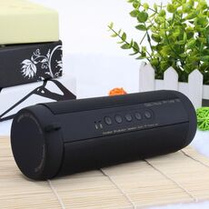 T2 Auto Piccolo altoparlante cilindrico con torcia Desktop Bluetooth 4.0 Speaker wireless (nero)