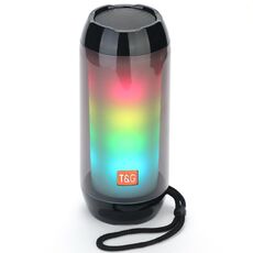T&G TG643 Altoparlante Bluetooth wireless per subwoofer impermeabile portatile con luce a LED (nero)