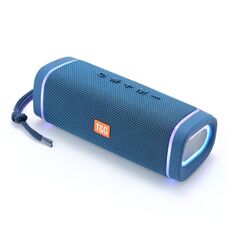 T&G TG375 Subwoofer per altoparlante Bluetooth wireless RGB portatile da esterno con luce a LED (blu)