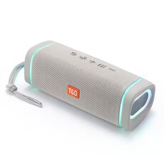 T&G TG375 Subwoofer per altoparlante Bluetooth wireless RGB portatile da esterno con luce a LED (grigio)