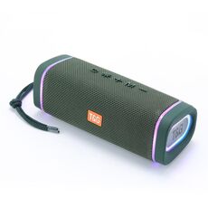 T&G TG375 Subwoofer altoparlante Bluetooth wireless RGB portatile da esterno con luce a LED (verde scuro)