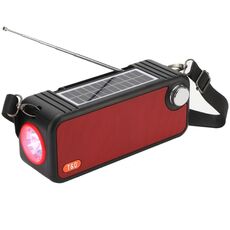 T&G TG637 Altoparlante Bluetooth wireless portatile da esterno a energia solare con slot per schede FM / torcia / TF (rosso)