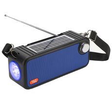 T&G TG637 Altoparlante Bluetooth wireless portatile da esterno a energia solare con slot per scheda FM / torcia / TF (blu)