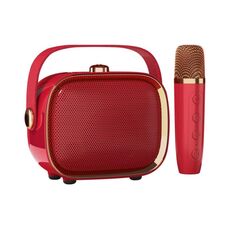 NewRixing NR138W Microfono wireless TWS Handheld Noise Reduction Altoparlante portatile Smart Bluetooth (rosso)