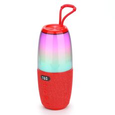 T&G TG644 Altoparlante Bluetooth portatile con luce RGB ad alta potenza da 5 W (rosso)
