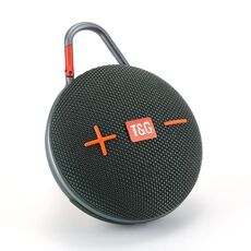 T&G TG648 TWS Mini altoparlante portatile wireless Bluetooth da esterno con luce LED (verde scuro)
