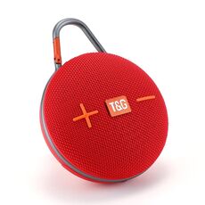 T&G TG648 TWS Mini altoparlante portatile wireless Bluetooth da esterno con luce LED (rosso)