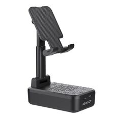 Zealot Z7 Supporto per telefono pieghevole 2 in 1 con altoparlante Bluetooth wireless (nero)