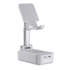 Zealot Z7 Supporto per telefono pieghevole 2 in 1 con altoparlante Bluetooth wireless (bianco)