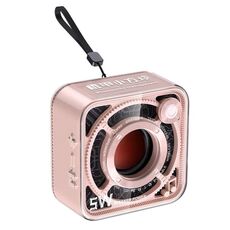 DW12 Mini altoparlante Bluetooth wireless portatile Subwoofer trasparente con supporto TF Card (rosa)