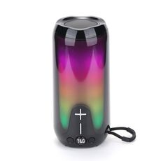 T&G TG651 Altoparlante Bluetooth wireless LED portatile Subwoofer TWS esterno (nero)