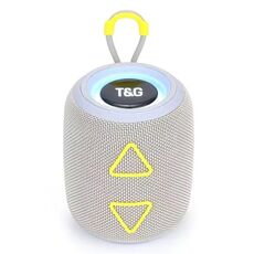 T&G TG655 Subwoofer stereo portatile con altoparlante Bluetooth wireless TWS da esterno (grigio)