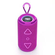 T&G TG-656 Subwoofer stereo portatile wireless 3D Altoparlante Bluetooth Supporto FM / Luce d'atmosfera LED (Viola)
