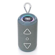 T&G TG-656 Subwoofer stereo portatile wireless 3D Altoparlante Bluetooth Supporto FM / Luce d'atmosfera LED (Grigio)