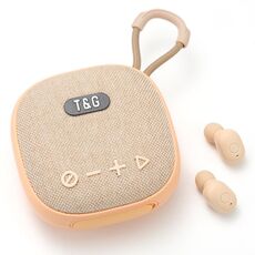 T&G TG-813 Auricolare altoparlante Bluetooth TWS 2 in 1 con scatola di ricarica (rosa)