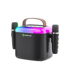 Nuovo altoparlante Bluetooth intelligente portatile RiXing NR8805 TWS con illuminazione RGB (nero)