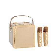 Nuovo altoparlante Bluetooth wireless intelligente RiXing NR8807 TWS portatile con riduzione del rumore (Beige)