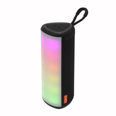 T&G TG357 Altoparlante portatile wireless Bluetooth Subwoofer esterno con luce colorata RGB e TWS (nero)