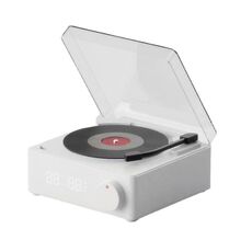 DUOSI X11 Vinyl Atomic Retrooth Speaker Desktop Creative Alarmer Desktop (White)