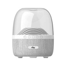 NBY 6680 Colorful Light 6D Stereo Wireless Bluetooth Stopaker (White)