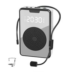 Amplificatore microfono didattico portatile ZXL-H3 con display temporale, specifiche: versione cablata (nero)