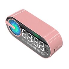 RBT-G30 Sveglia Bluetooth Subwoofer a luce colorata a specchio Audio, spec: versione vocale (rosa)