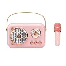 POLVCDG B152 Integrazione audio microfono KTV Karaoke multifunzionale per piccole famiglie (rosa)