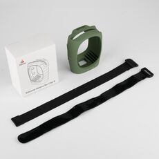 Custodia protettiva in silicone per altoparlante JBL Clip 4 Bluetooth con cinturini (verde)