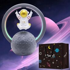 Y-598 Astronauta sospeso Altoparlante Bluetooth Luce RGB Subwoofer Ornamento, Specifiche: 598A Dorato + Borsa regalo