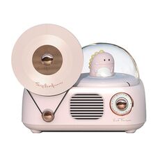 Y02 Giradischi in vinile retrò Altoparlante Bluetooth senza fili Luce ambientale Aromaterapia Audio Bluetooth (rosa)