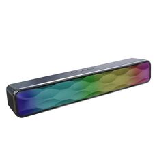 Altoparlante Bluetooth wireless USB lungo da tavolo con effetti di luce colorati RGB (nero)
